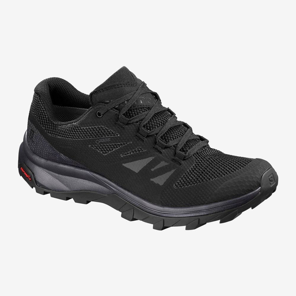 Buty Trekkingowe Damskie Salomon OUTLINE GTX - Czarne - Polska (719-SGBKDQ)